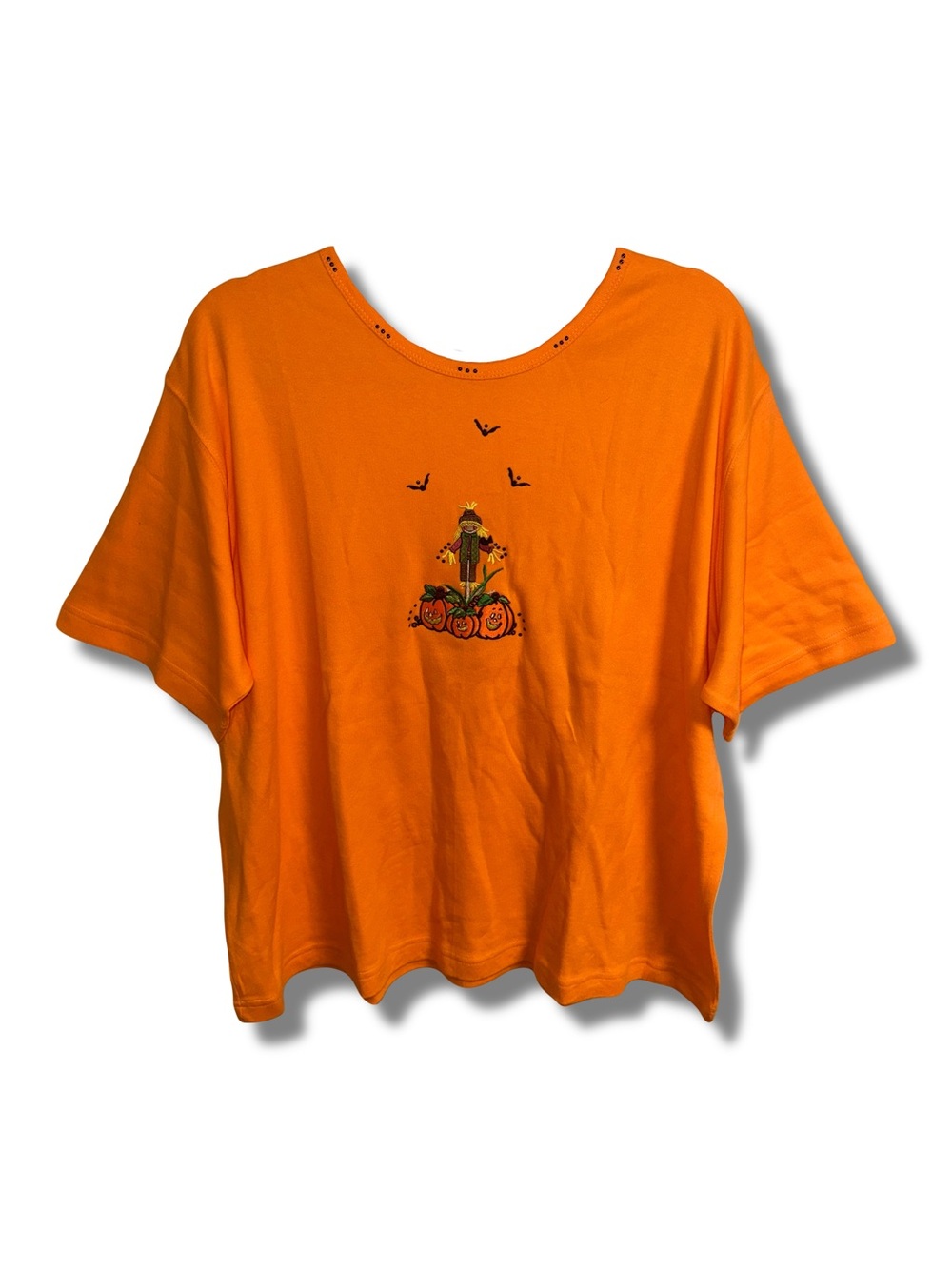 Vtg 90s-Y2K Cotton Halloween Scarecrow Tshirt